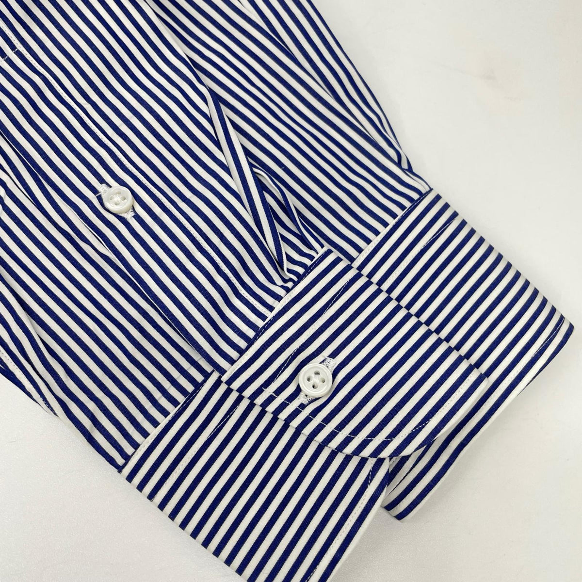 Maker's Shirt鎌倉 Maker's Shirt鎌倉 ネイビー THOMAS MASONブロードクロス(ポプリン) ストライプ シャツ トップス