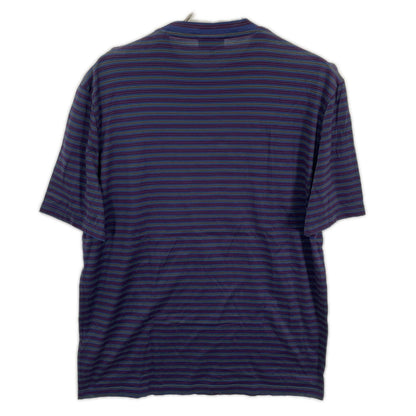 LANVIN ランバン RMJE0014A19/2439 ミッドナイトブルー ボーダー ポケット Tシャツ トップス