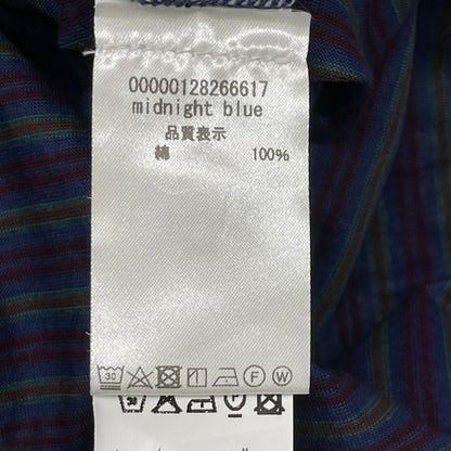 LANVIN ランバン RMJE0014A19/2439 ミッドナイトブルー ボーダー ポケット Tシャツ トップス
