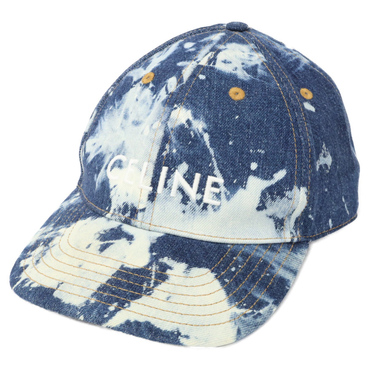 CELINE セリーヌ 【即決/国内正規】2AU6K470Y.07BH Baseball Cap In Cotton and Denim ブリーチデニム キャップ 帽子