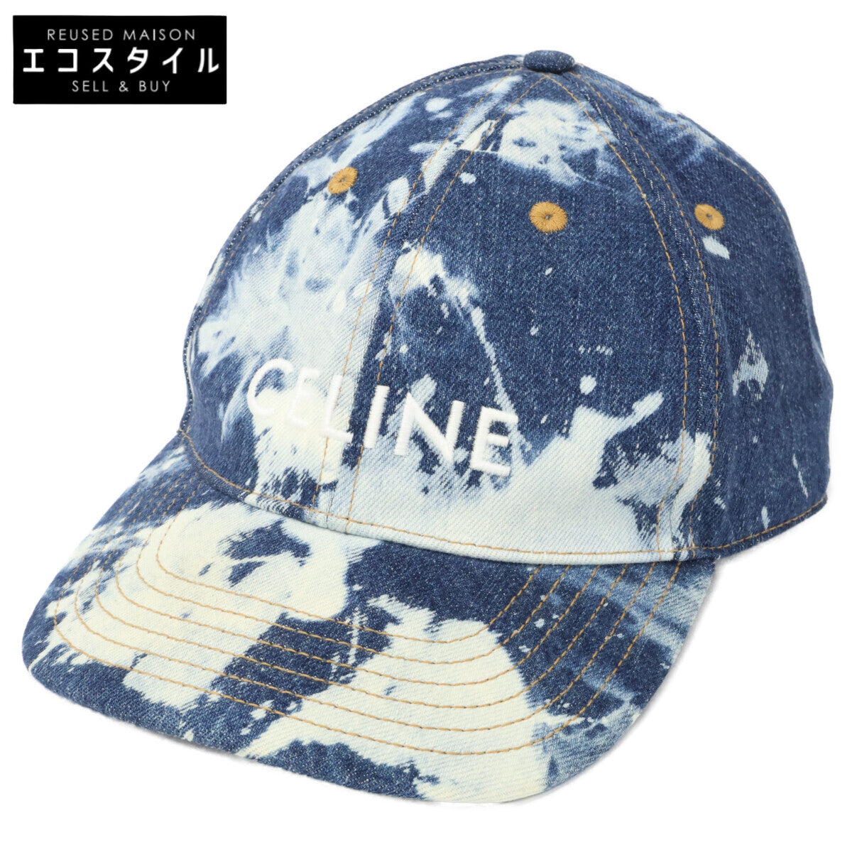 CELINE セリーヌ 【即決/国内正規】2AU6K470Y.07BH Baseball Cap In Cotton and Denim ブリーチデニム キャップ 帽子