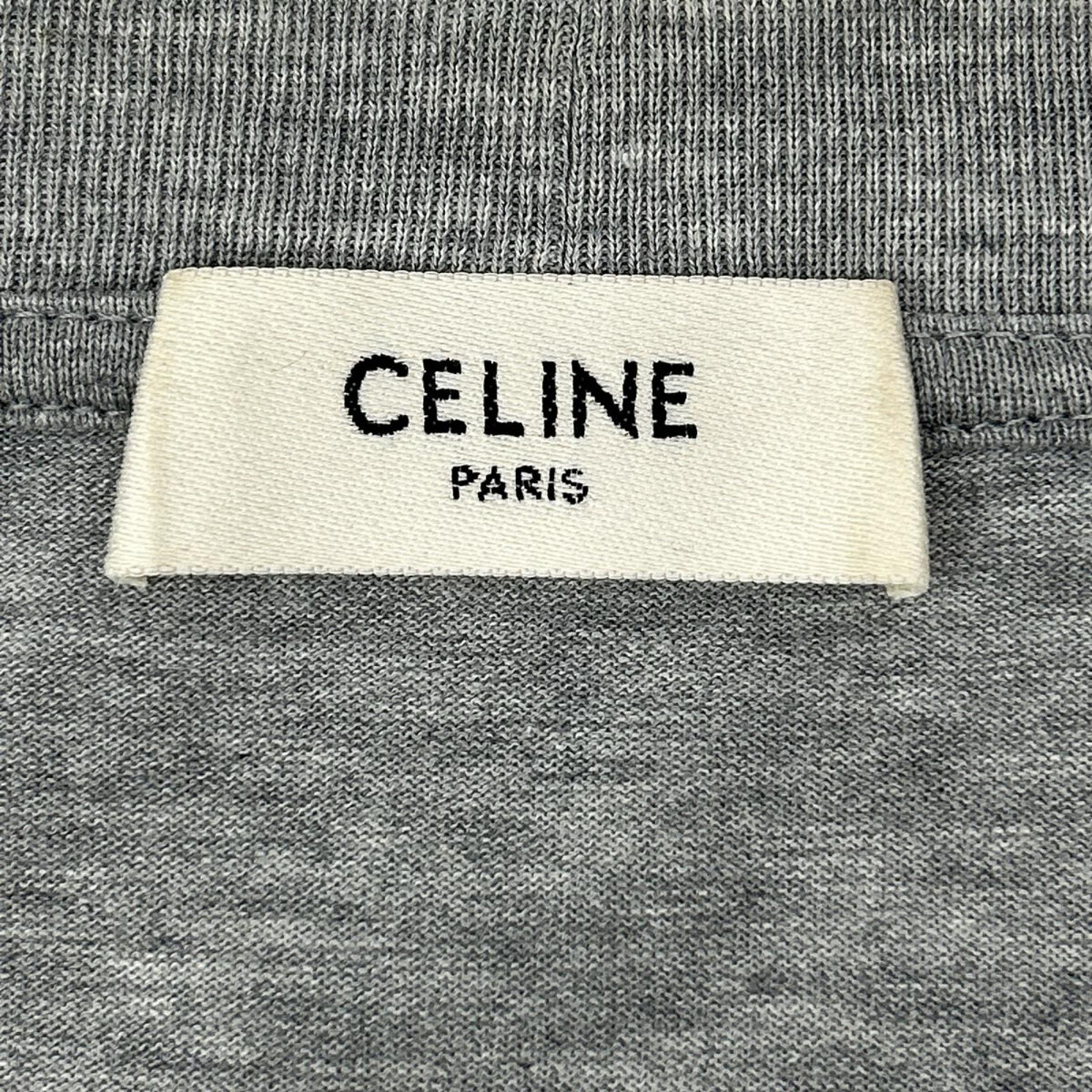 CELINE セリーヌ 22AW 2X86B671Q グレー 星条旗グラフィック オーバーサイズ クルーネック Tシャツ トップス