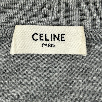 CELINE セリーヌ 22AW 2X86B671Q グレー 星条旗グラフィック オーバーサイズ クルーネック Tシャツ トップス
