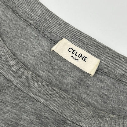 CELINE セリーヌ 22AW 2X86B671Q グレー 星条旗グラフィック オーバーサイズ クルーネック Tシャツ トップス