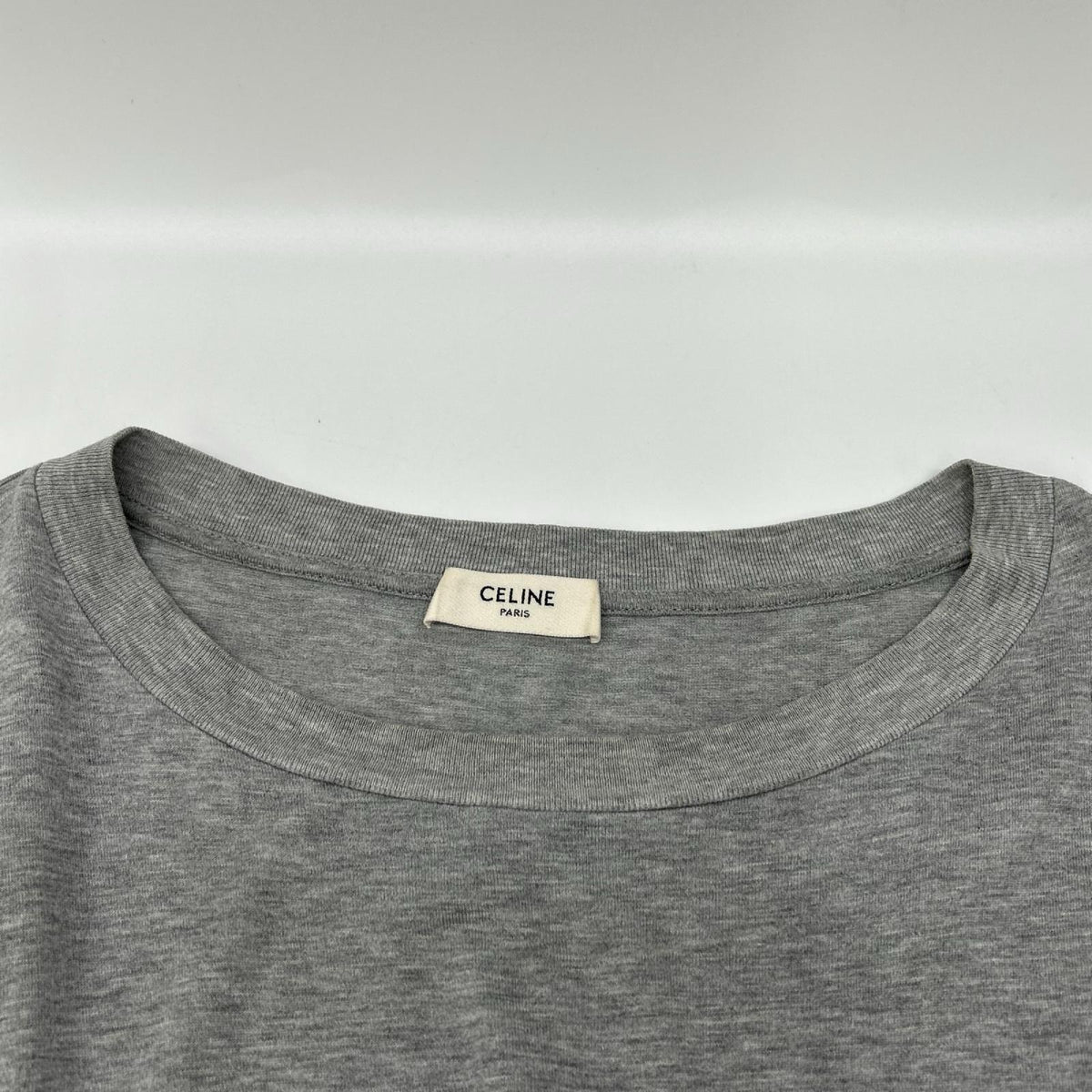 CELINE セリーヌ 22AW 2X86B671Q グレー 星条旗グラフィック オーバーサイズ クルーネック Tシャツ トップス