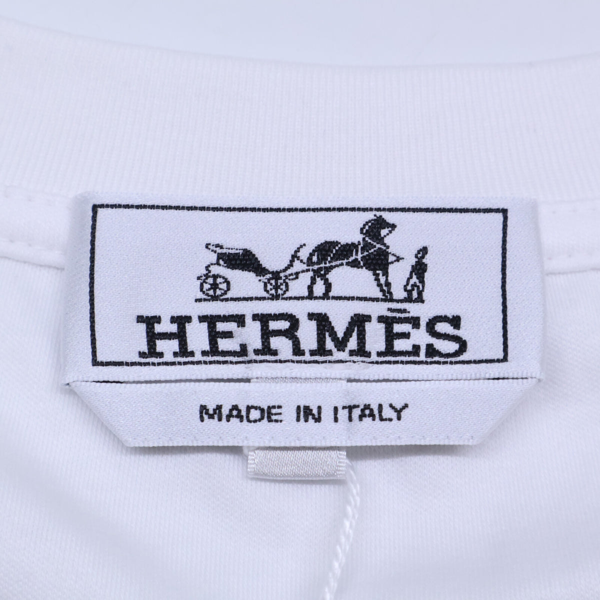 HERMES エルメス 新品同様 667805HA90ME ミニレザーパッチ アッシュバル Tシャツ トップス