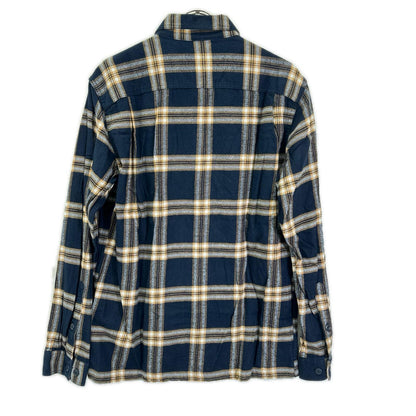 Patagonia パタゴニア 42400 ブルー チェック ロングスリーブ ミッドウェイト フィヨルド フランネルシャツ トップス
