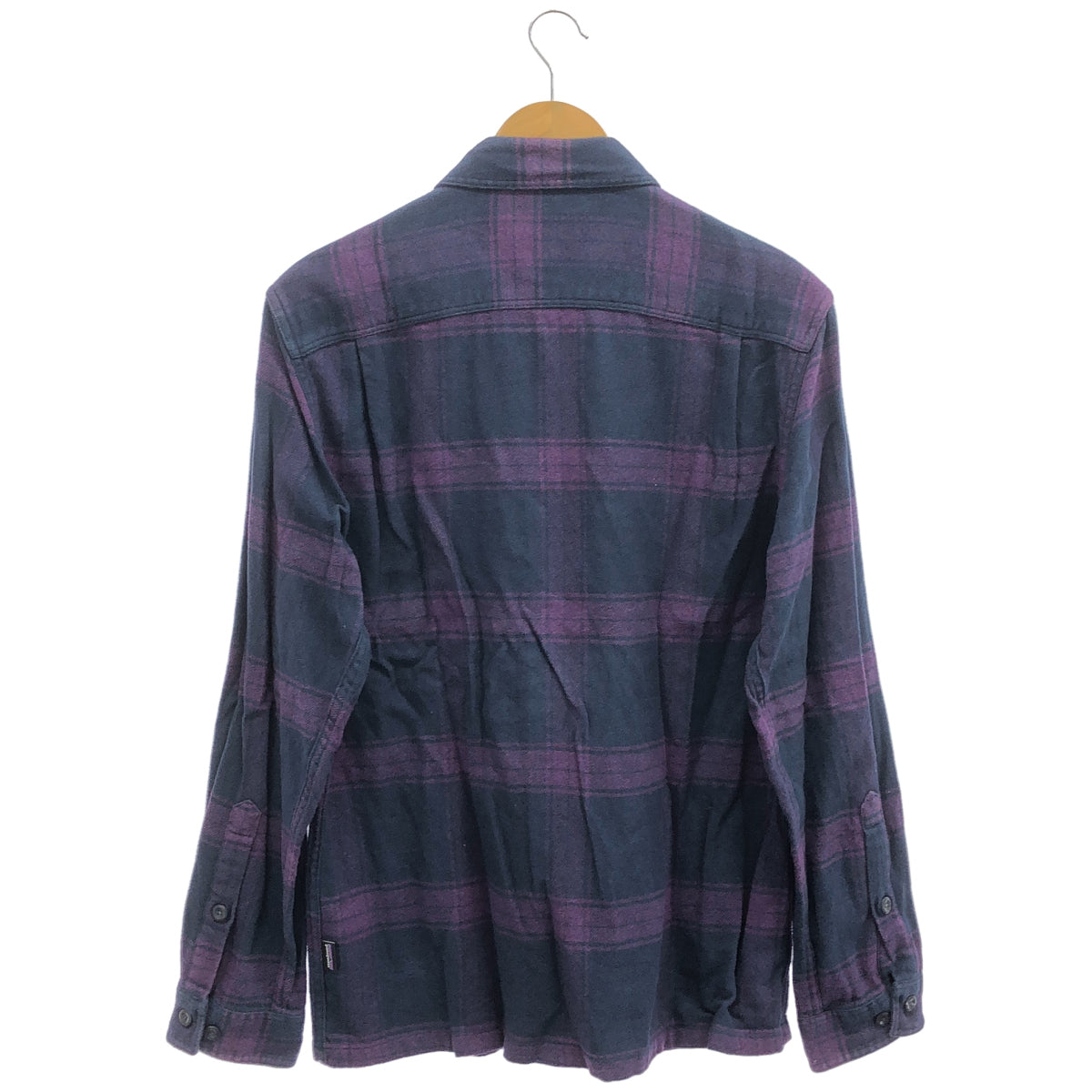 Patagonia パタゴニア 53947 ネイビー チェック ロングスリーブ フィヨルド フランネルシャツ トップス