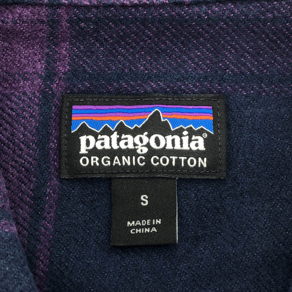 Patagonia パタゴニア 53947 ネイビー チェック ロングスリーブ フィヨルド フランネルシャツ トップス