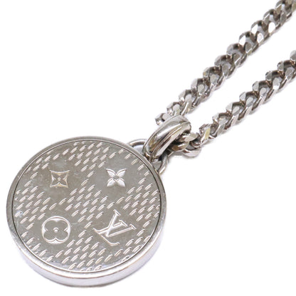 LOUIS VUITTON ルイヴィトン 25年製 M02446 ペンダント・ダミエ ステープル ネックレス