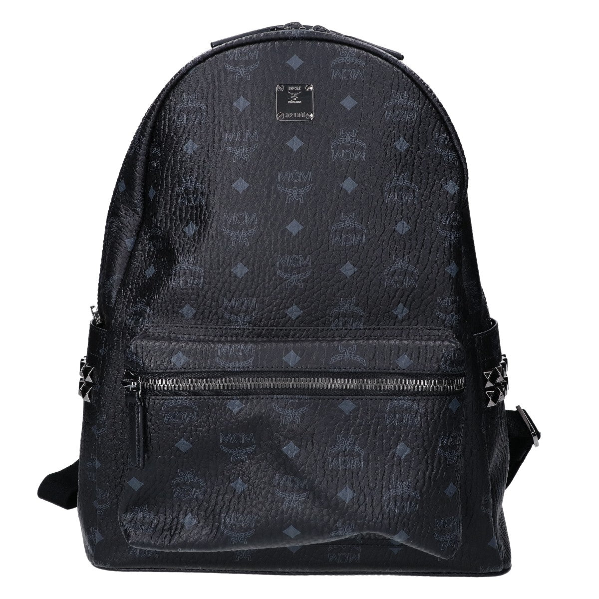 MCM エムシーエム 新品同様 MMK6SVE38BK001 ヴィセトス サイドスタッズ バックパック リュック バックパック