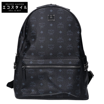 MCM エムシーエム 新品同様 MMK6SVE38BK001 ヴィセトス サイドスタッズ バックパック リュック バックパック