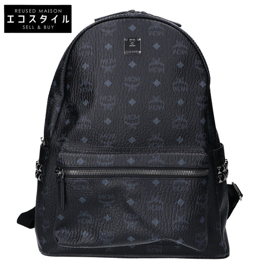 MCM エムシーエム 新品同様 MMK6SVE38BK001 ヴィセトス サイドスタッズ バックパック リュック バックパック