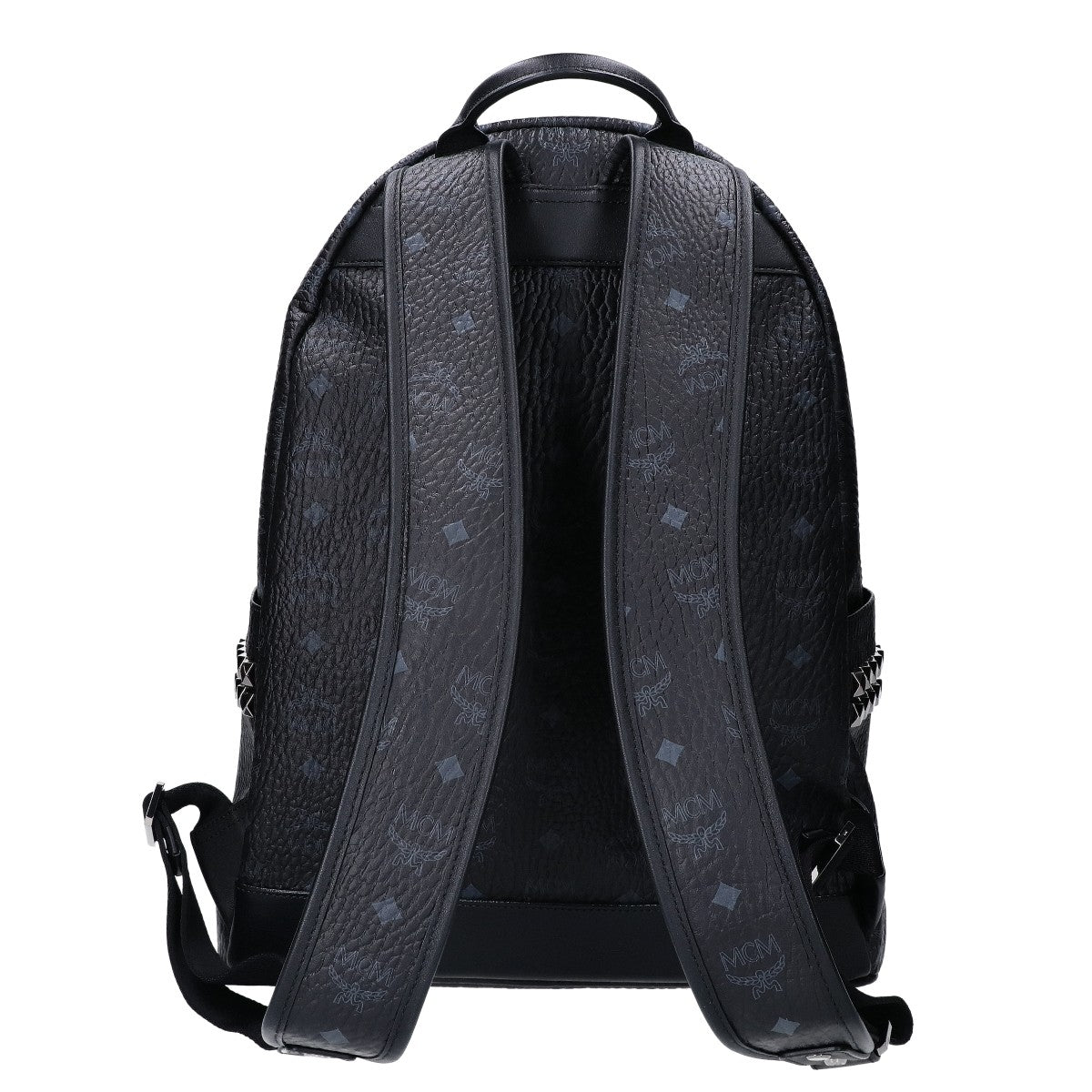 MCM エムシーエム 新品同様 MMK6SVE38BK001 ヴィセトス サイドスタッズ バックパック リュック バックパック
