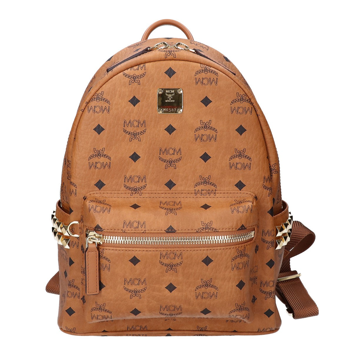 MCM エムシーエム 新品未使用 MMKEAVE14CO001 STARK ヴィセトス サイドスタッズ バックパック リュック バックパック