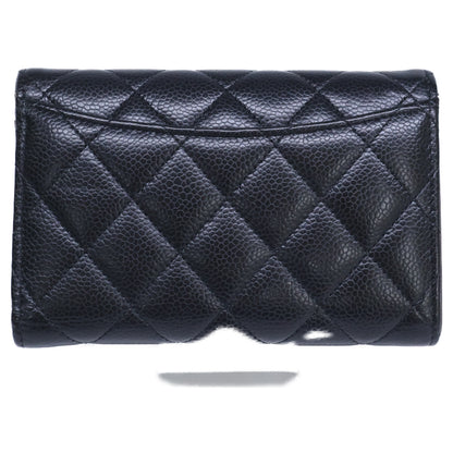 CHANEL シャネル AP0232 キャビアスキン マトラッセ ミディアム フラップ ウォレット 3つ折り財布 三つ折り財布（小銭入れあり）