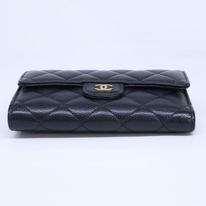 CHANEL シャネル AP0232 キャビアスキン マトラッセ ミディアム フラップ ウォレット 3つ折り財布 三つ折り財布（小銭入れあり）