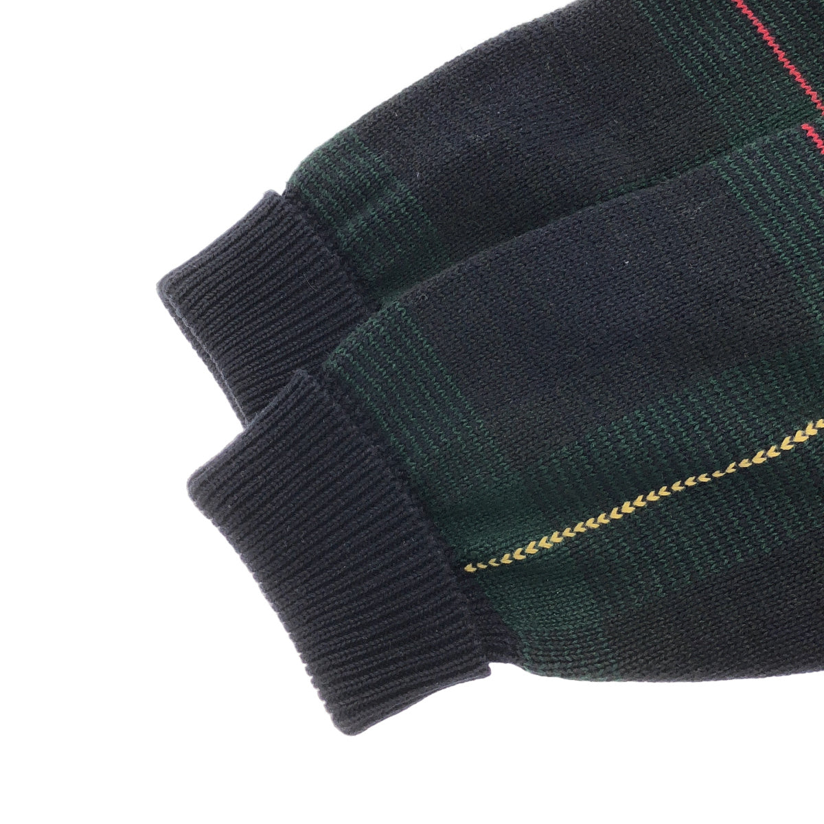 POLObyRalphLauren ポロラルフローレン グリーン コットン タータンチェック ニット ポロシャツ トップス