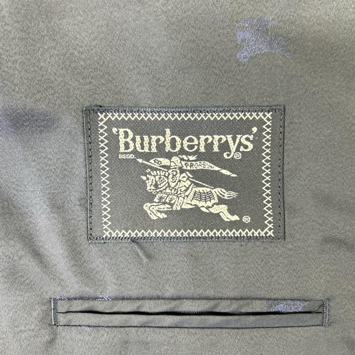 Burberry's バーバリーズ ネイビー チェック ウールモヘア ダブル ブレザー ジャケット ジャケット
