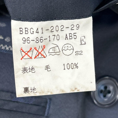 Burberry's バーバリーズ ネイビー チェック ウールモヘア ダブル ブレザー ジャケット ジャケット