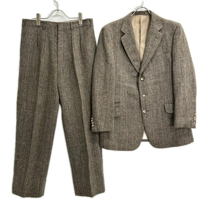 Burberry's バーバリーズ グレー チェック ツイード シングル ジャケット スーツ スーツ セットアップ