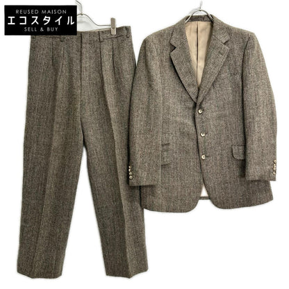 Burberry's バーバリーズ グレー チェック ツイード シングル ジャケット スーツ スーツ セットアップ