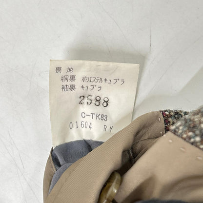 Burberry's バーバリーズ グレー チェック ツイード シングル ジャケット スーツ スーツ セットアップ