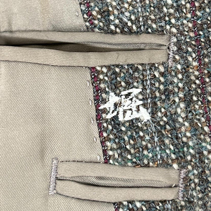 Burberry's バーバリーズ グレー チェック ツイード シングル ジャケット スーツ スーツ セットアップ