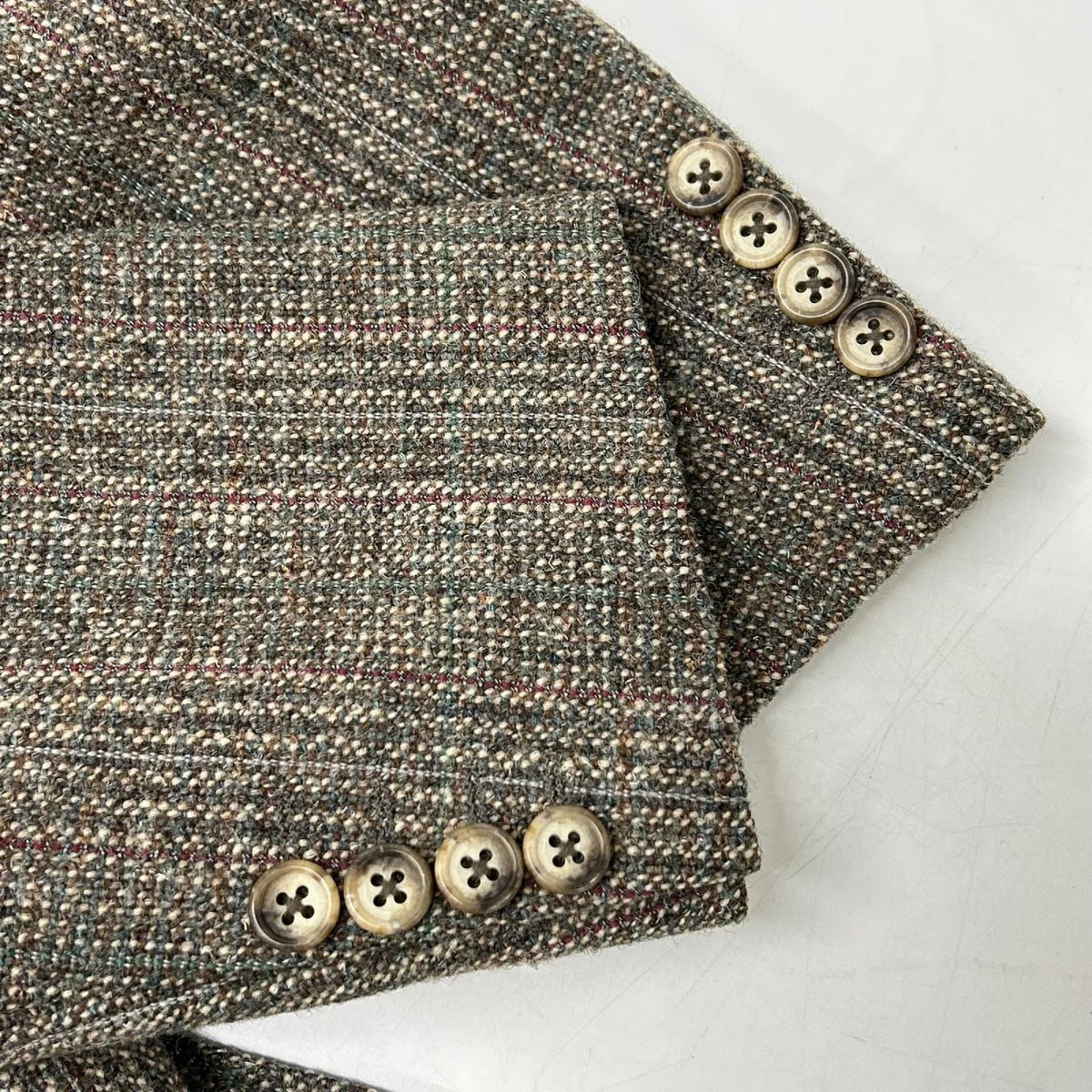 Burberry's バーバリーズ グレー チェック ツイード シングル ジャケット スーツ スーツ セットアップ