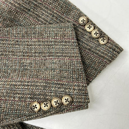 Burberry's バーバリーズ グレー チェック ツイード シングル ジャケット スーツ スーツ セットアップ