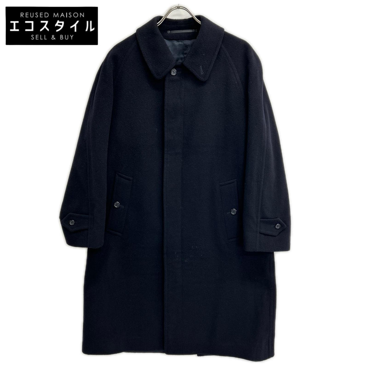 Burberry's バーバリーズ ネイビー ピュアカシミヤ ラグラン コート コート
