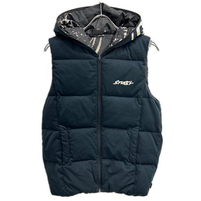 stussy ステューシー DFL-3980ST ×DESCENTE ネイビー リバーシブル ダウンベスト ベスト