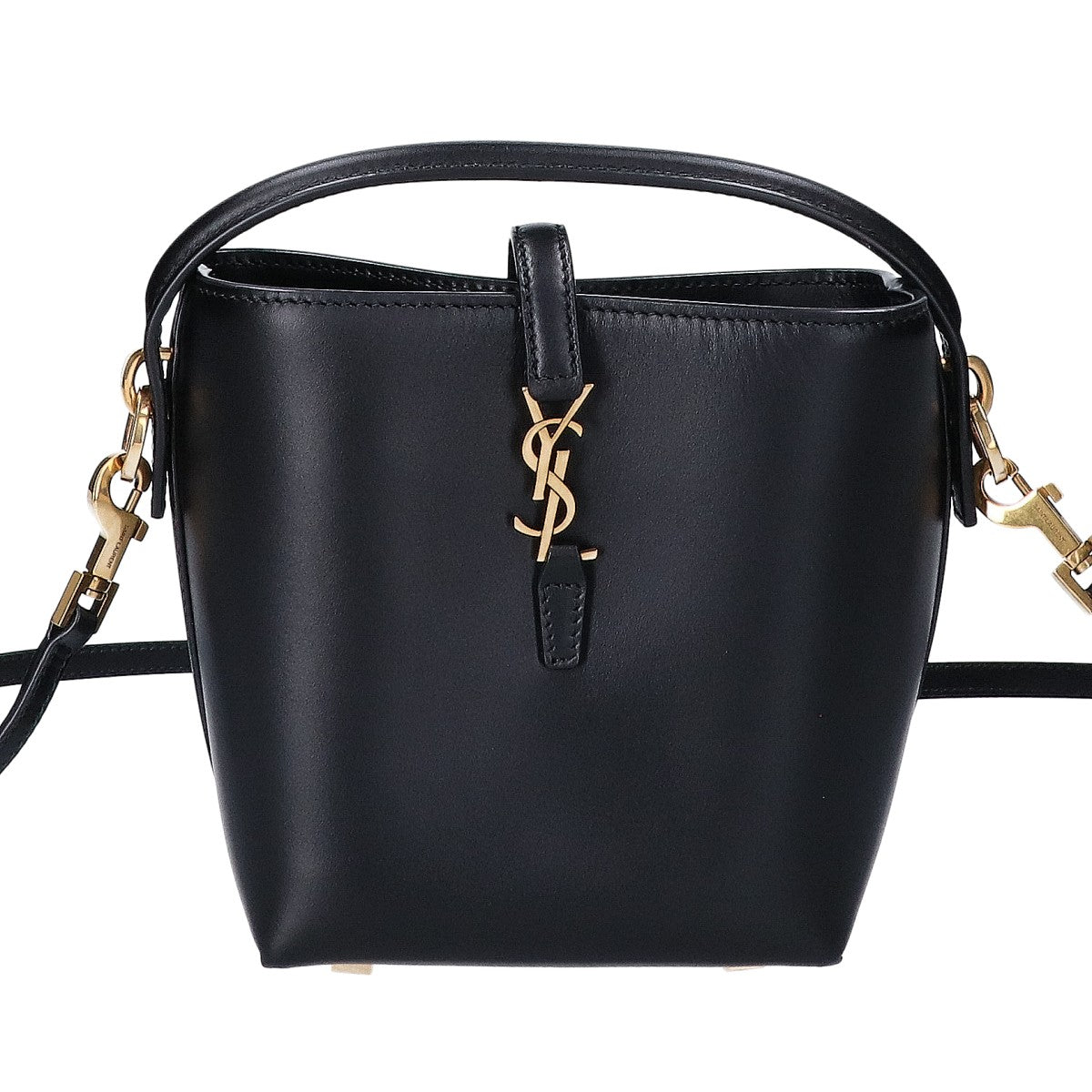 SAINT LAURENT PARIS サンローランパリ 新品同様 BRS765870 0824 LE 37 スモール シャイニーレザー 2WAYハンドバッグ ショルダーバッグ