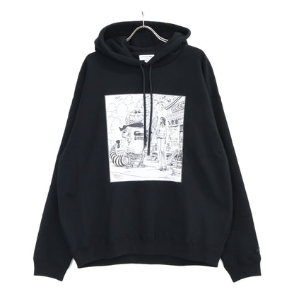 Lacoste ラコステ SH5234-99 xONE PIECE ブラック Front Cover Print Hoodie トップス
