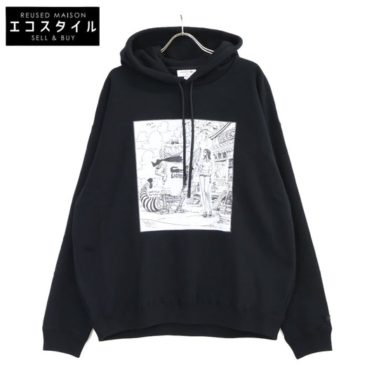 Lacoste ラコステ SH5234-99 xONE PIECE ブラック Front Cover Print Hoodie トップス