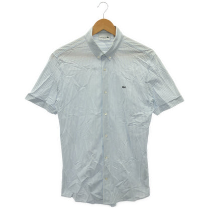 Lacoste ラコステ PH792E スカイブルー ストライプ スリムフィット ボタンダウンポロシャツ トップス