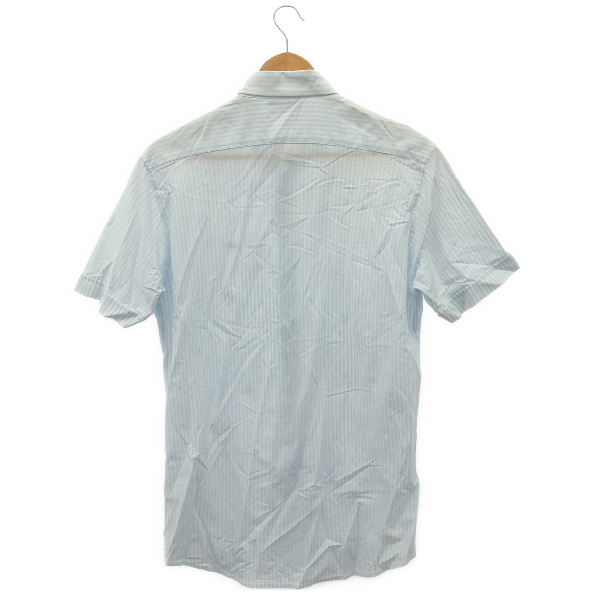 Lacoste ラコステ PH792E スカイブルー ストライプ スリムフィット ボタンダウンポロシャツ トップス