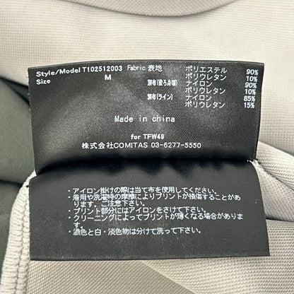 ﾃｨｰｴﾌﾀﾞﾌﾞﾘｭｰﾌｫｰﾃｨｰﾅｲﾝ TFW49 T102512003 グレー×カーキ ロゴプリント ポロシャツ トップス