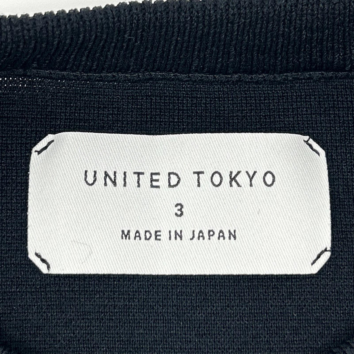 UNITED TOKYO ユナイテッドトウキョウ 132230004 ネイビー ミラノリブ ストレッチニット プルオーバー トップス