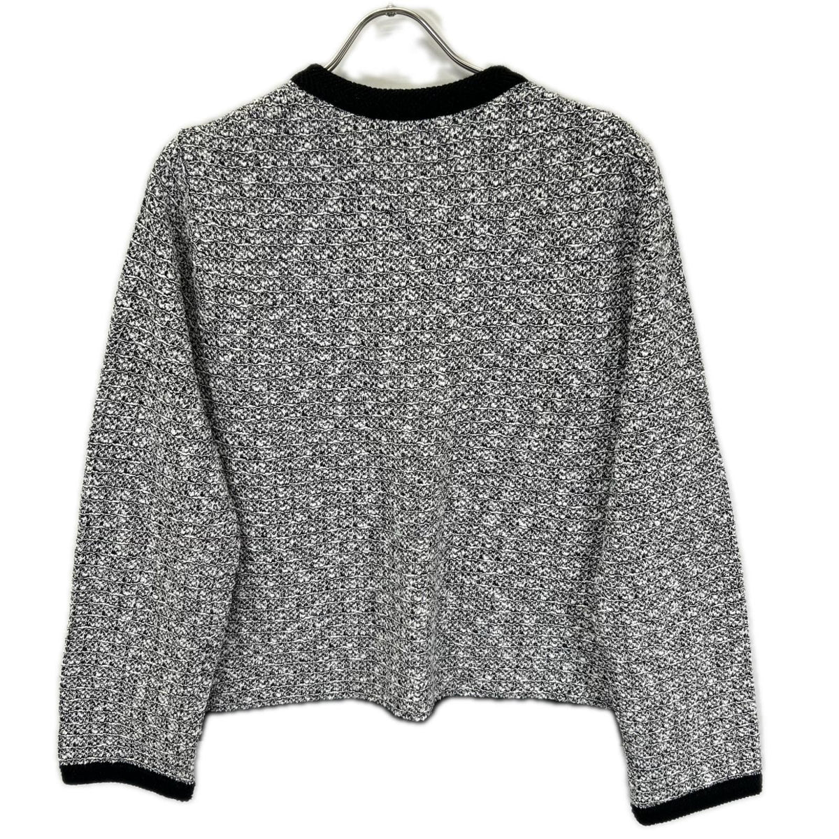J.PRESS ジェイプレス KRGTGS0015 ホワイト×ブラック TWEED ニット ジャケット ジャケット