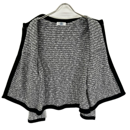 J.PRESS ジェイプレス KRGTGS0015 ホワイト×ブラック TWEED ニット ジャケット ジャケット