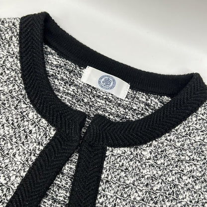 J.PRESS ジェイプレス KRGTGS0015 ホワイト×ブラック TWEED ニット ジャケット ジャケット