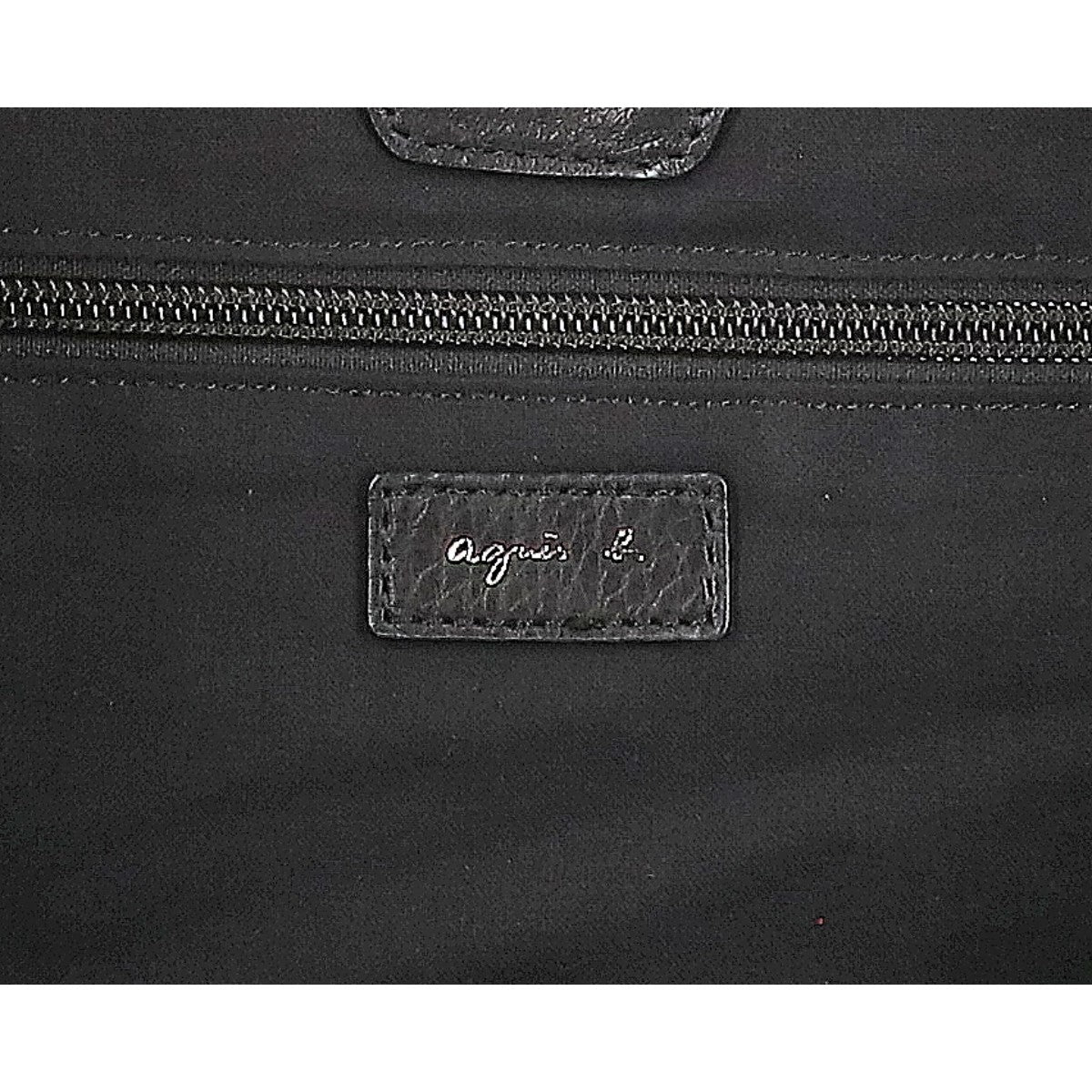 agnes b アニエスベー RAS07-02 レザー スクエア 2WAYショルダー トートバッグ