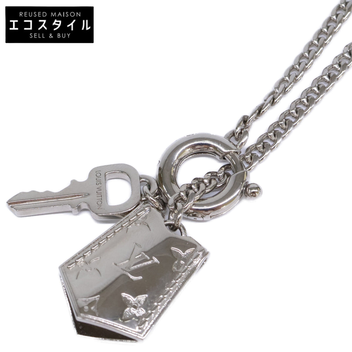 LOUIS VUITTON ルイヴィトン 【美品】26年製 M03862 LV タグ ネックレス