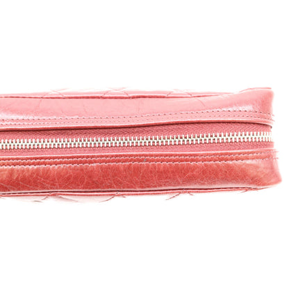 CHANEL シャネル 12番 A34717 ボルドー エイジドレザー カンボンライン コットンクラブ コスメポーチ ポーチ