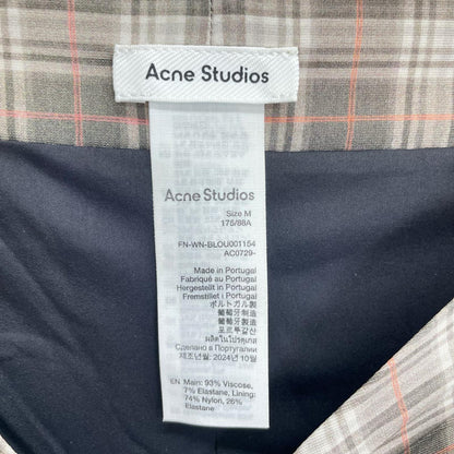 ACNE STUDIOS アクネ ストゥディオズ 25AW ベージュ シャーリングチェックストレッチジャージートップス トップス