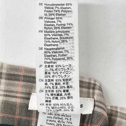 ACNE STUDIOS アクネ ストゥディオズ 25AW ベージュ シャーリングチェックストレッチジャージートップス トップス