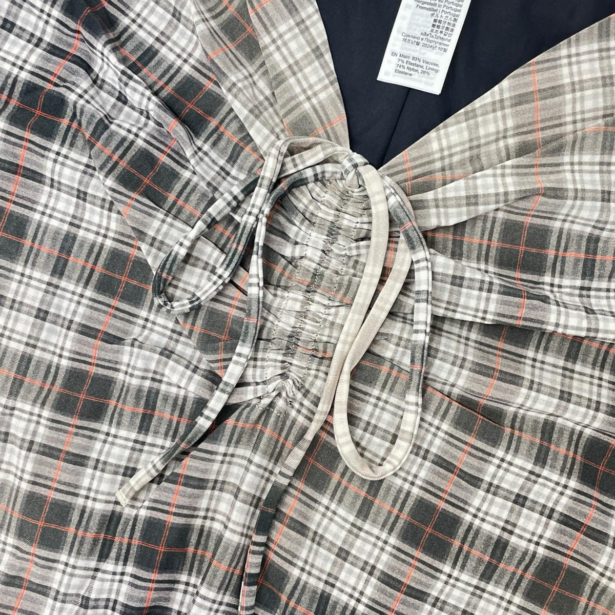 ACNE STUDIOS アクネ ストゥディオズ 25AW ベージュ シャーリングチェックストレッチジャージートップス トップス