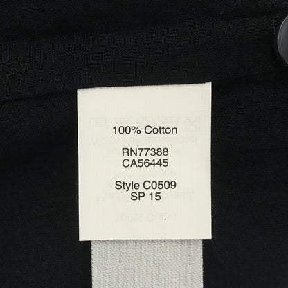 MADEWELL メイドウェル ネイビー コットン キャップスリーブ フロントボタン ブラウスワンピース トップス