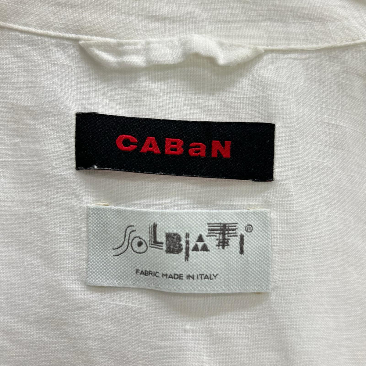 CABaN キャバン 59-05-01-05006 ホワイト リネン100 オープンカラーシャツ トップス